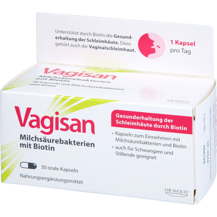 Vagisan Milchsäurebakterien mit Biotin Kapseln, 30 St. Kapseln