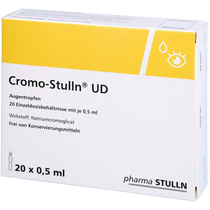 Cromo-Stulln UD Augentropfen bei allergisch bedingter, akuter und chronischer Bindehautentzündung, 20 St. Lösung