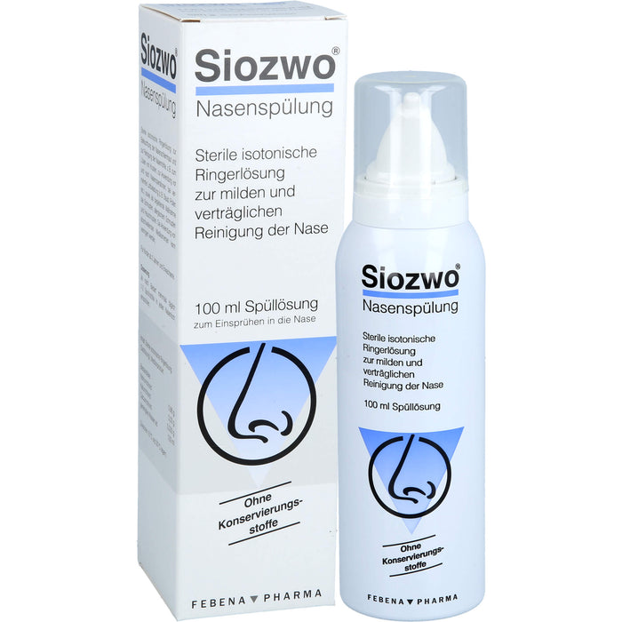 Siozwo  Nasenspülung, sterile isotonische Ringerlsg. (ohne Konservierungsstoffe), 100 ml Nasendusche