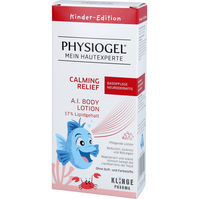 PHYSIOGEL Calming Relief A.I. Body Lotion Basispflege bei Neurodermitis für Kinder, 200 ml Lotion
