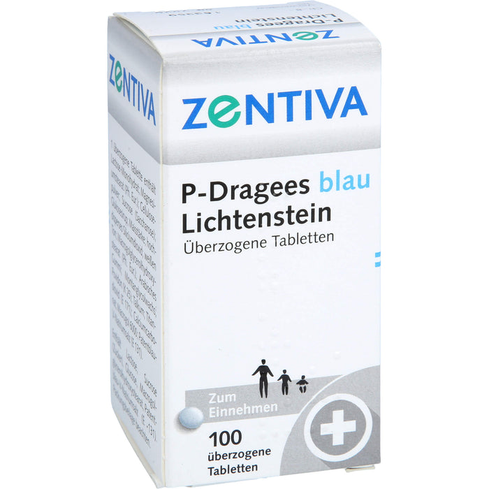 P-Dragees blau Lichtenstein, Überzogene Tabletten, 100 St UTA