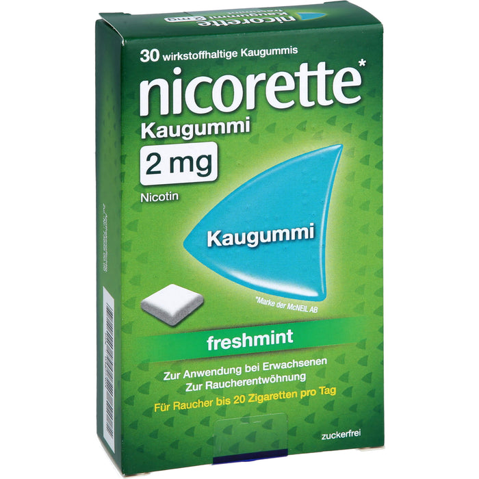 nicorette Kaugummi 2 mg freshmint  Reimport EMRAmed, 30 St. Kaugummi