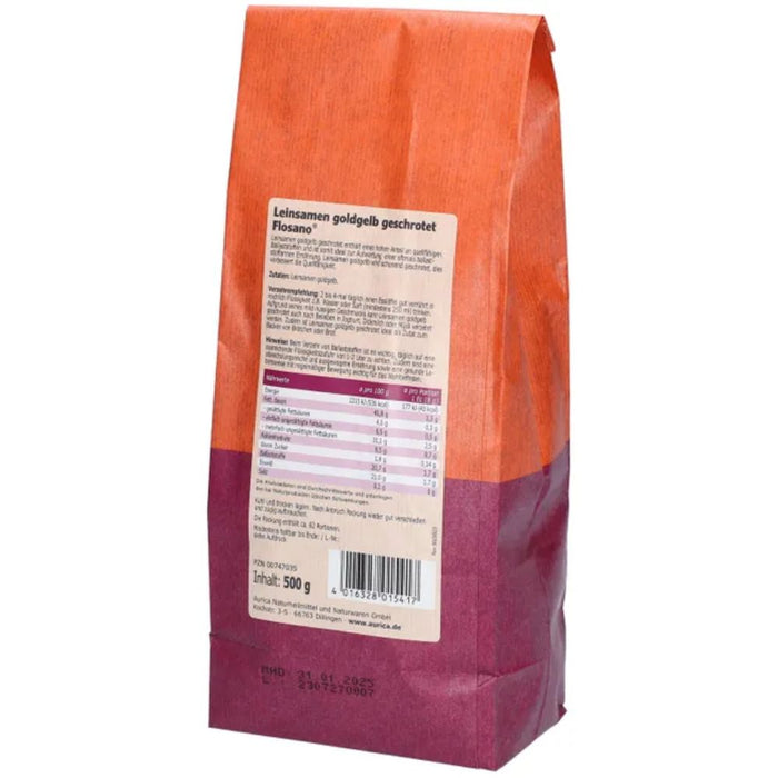 Aurica Flosano Leinsamen geschrotet, 500 g Pulver