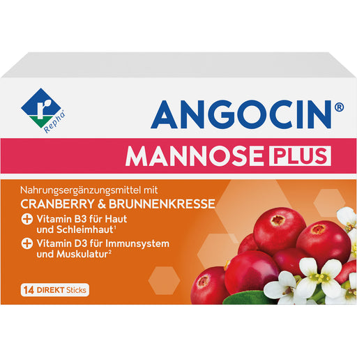 ANGOCIN Mannose Plus Direktgranulat mit Vitamin D3 und B3 zur Unterstützung von Immunsystem und Schleimhäuten, 14 St. Direktgranulat
