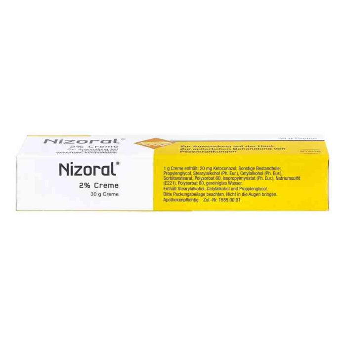 Nizoral 2% Creme zur äußerlichen Behandlung von Pilzerkrankungen, 30 g Creme