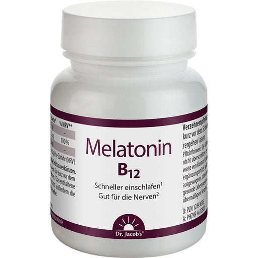 Dr. Jacob's Melatonin 1 mg + Vitamin B12 60 Lutschtabletten Kirsche vegan, 60 St. Tabletten