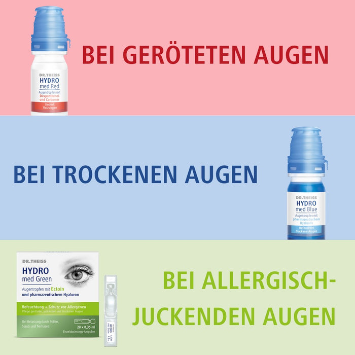 DR. THEISS Hydro med Red Augentropfen lindert Reizungen, 10 ml Lösung