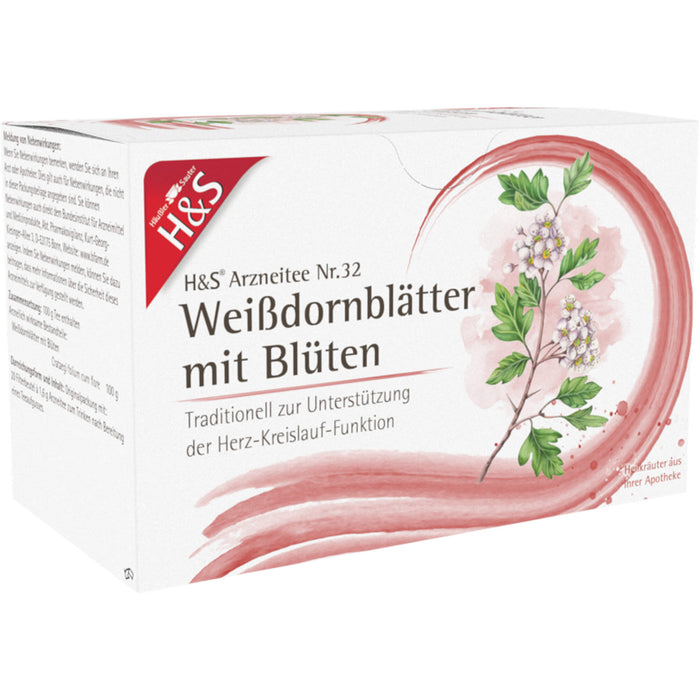 H&S Weißdornblätter mit Blüten Arzneitee, 20 St. Filterbeutel