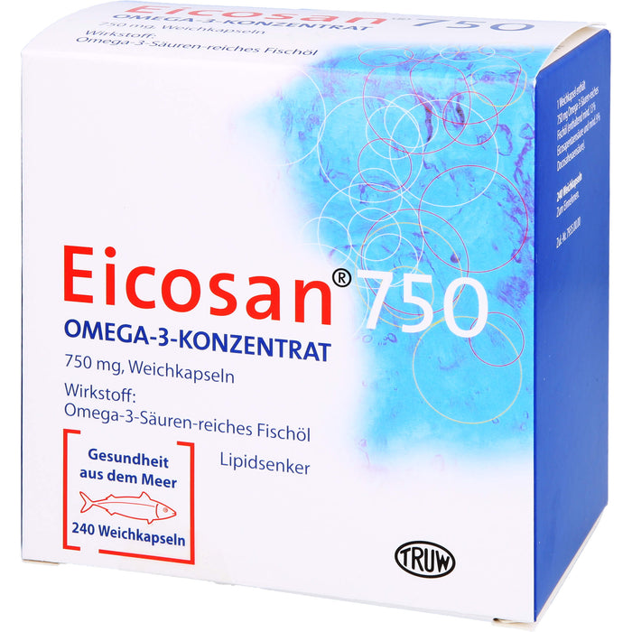 Eicosan  750 Omega-3-Konzentrat, 750 mg, Weichkapseln, 240 St. Kapseln