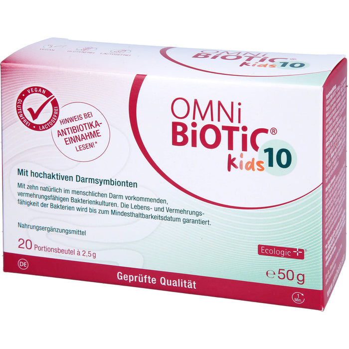OMNI BIOTIC 10 Kids Pulver mit hochaktiven Darmsymbionten, 20 St. Beutel