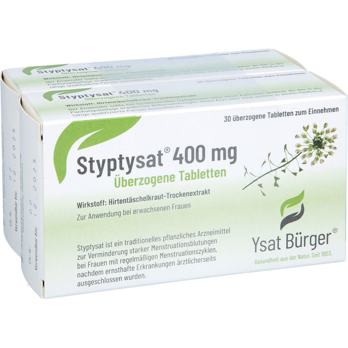 Styptysat 400 mg Tabletten zur Verminderung starker Menstruationsblutungen, 60 St. Tabletten