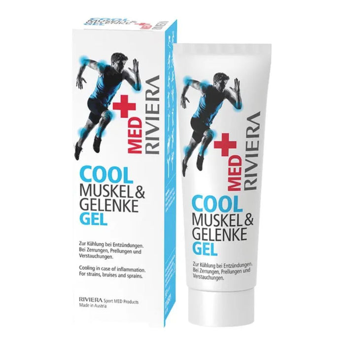RIVIERA MED+ COOL Muskel und Gelenke Gel zur Kühlung bei Entzündungen, Zerrungen und Prellungen, 75 ml Gel