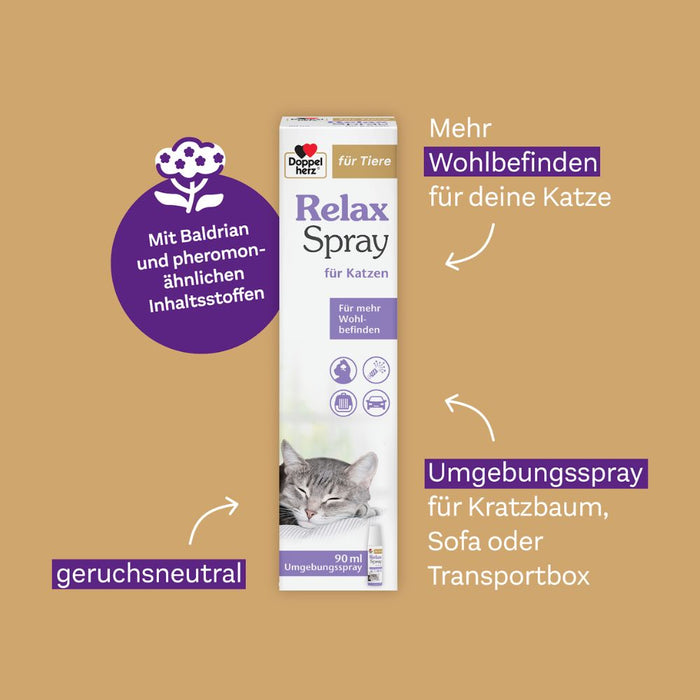 Doppelherz Relax Spray für Katzen, 90 ml Spray