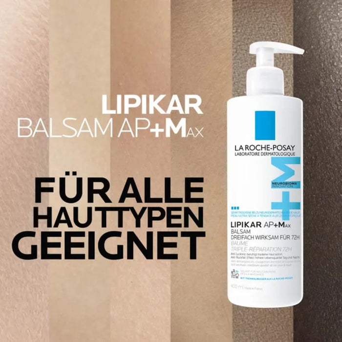 La Roche-Posay Lipikar AP+Max Balsam Anti-Juckreiz, beruhigt trockene Haut, 400 ml Creme