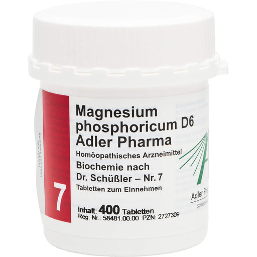 Adler Pharma Magnesium phosphoricum D6 Biochemie nach Dr. Schüßler Nr. 7 Tabletten, 400 St. Tabletten