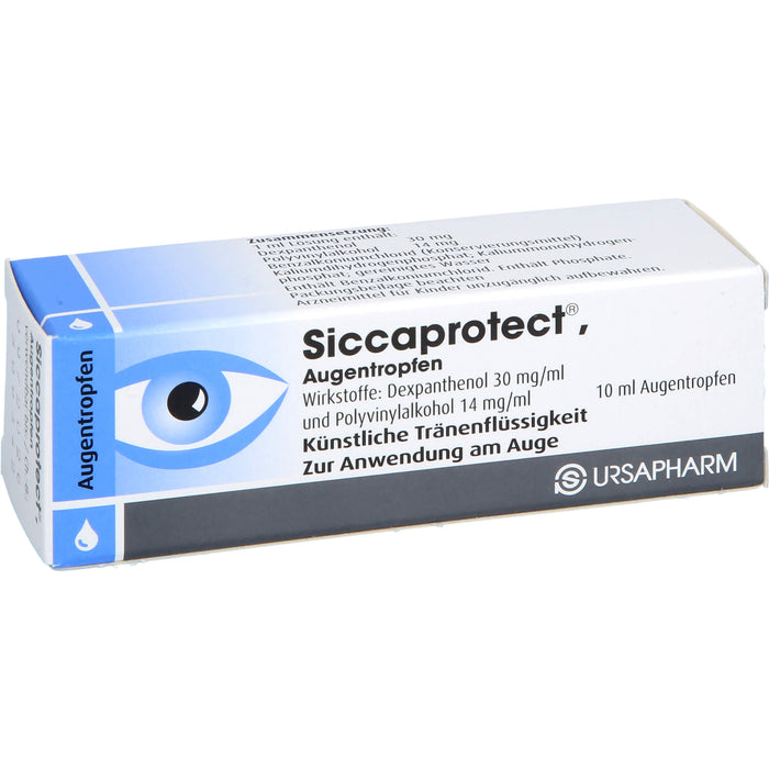 Siccaprotect Augentropfen zur Behandlung von Austrocknungserscheinungen der Horn- und Bindehaut, 10 ml Lösung