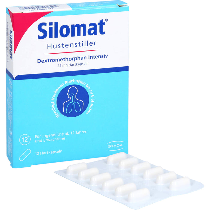 Silomat Hustenstiller Dextromethorphan Intensiv 22 mg Hartkapseln gegen Reizhusten, 12 St. Kapseln