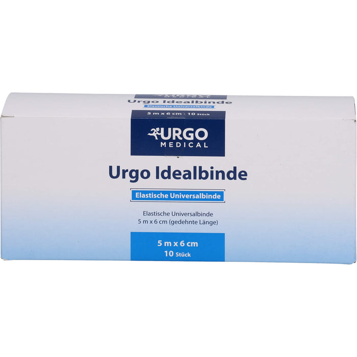 Urgo Idealbinde 5 m x 6 cm Kompressionsbinden mittlerer Zug, 10 St. Binde