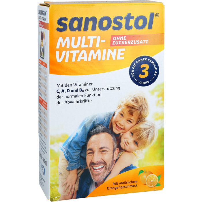 sanostol Multivitamine ohne Zuckerzusatz Saft, 460 ml Lösung