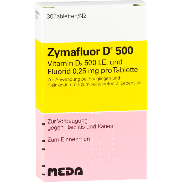 Zymafluor D 500 Tabletten zur Vorbeugung gegen Rachitis und Karies, 30 St. Tabletten