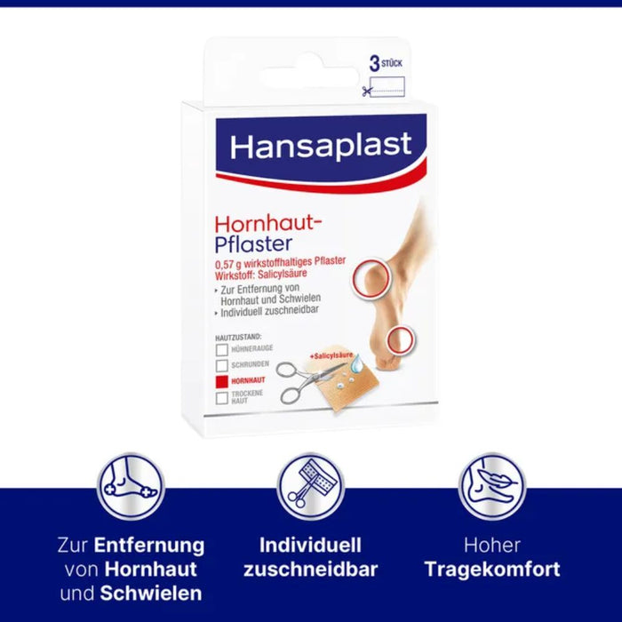 Hansaplast Hornhaut-Pflaster, 3 St. Pflaster
