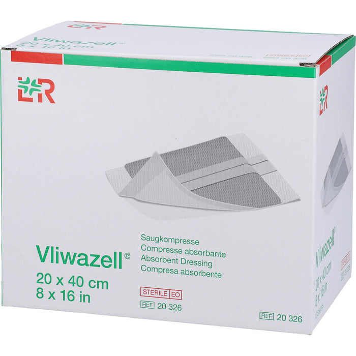 Vliwazell hochsaugfähige Universalkompresse steril 20 cm x 40 cm, 12 St. Kompressen