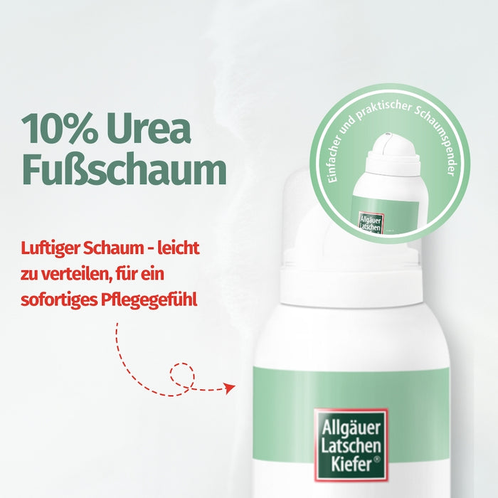 ALLGÄUER LATSCHENKIEFER 10% Urea Fußschaum, 150 ml Schaum