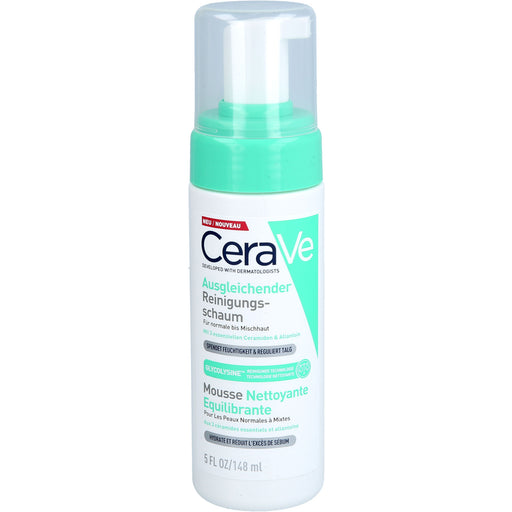 CeraVe ausgleichender Reinigungsschaum für normale bis Mischhaut, 148 ml Lösung