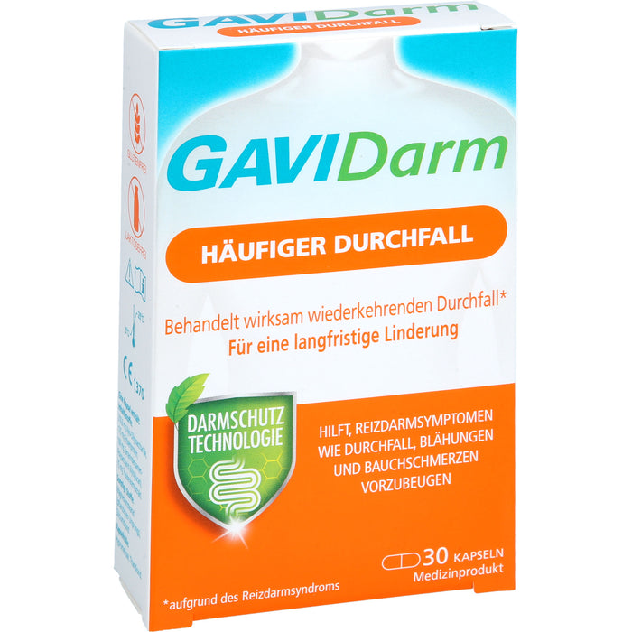 GAVIDarm Häufiger Durchfall Kapseln bei wiederkehrenden Darmbeschwerden, 30 St. Kapseln