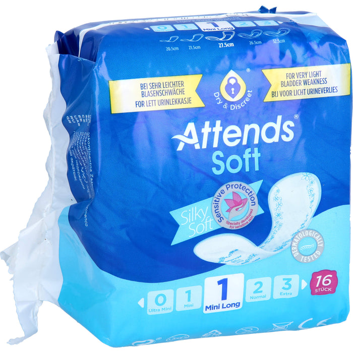 Attends Soft 1 Mini Long Vorlage, 16 St. Einlagen
