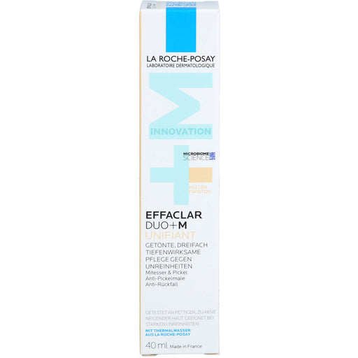 La Roche-Posay Effaclar Duo+M Unifiant getönte, dreifach tiefenwirksame Pflege gegen Unreinheiten heller Farbton, 40 ml Creme