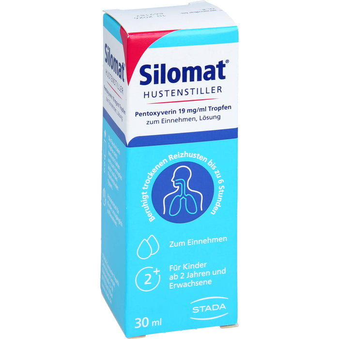 Silomat Hustenstiller Pentoxyverin 19 mg/ml Tropfen beruhigt trockenen Reizhusten, 30 ml Lösung