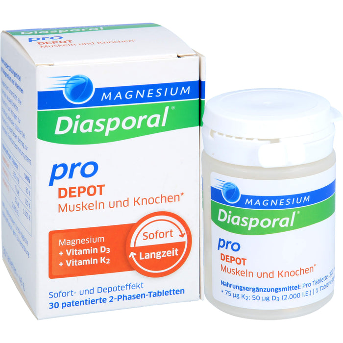 Magnesium-Diasporal Pro Depot Tabletten für Muskeln und Knochen, 30 St. Tabletten