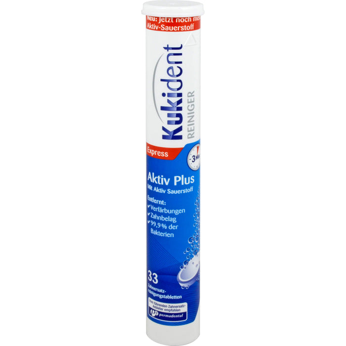 Kukident Aktiv Plus Reiniger, 33 St. Tabletten