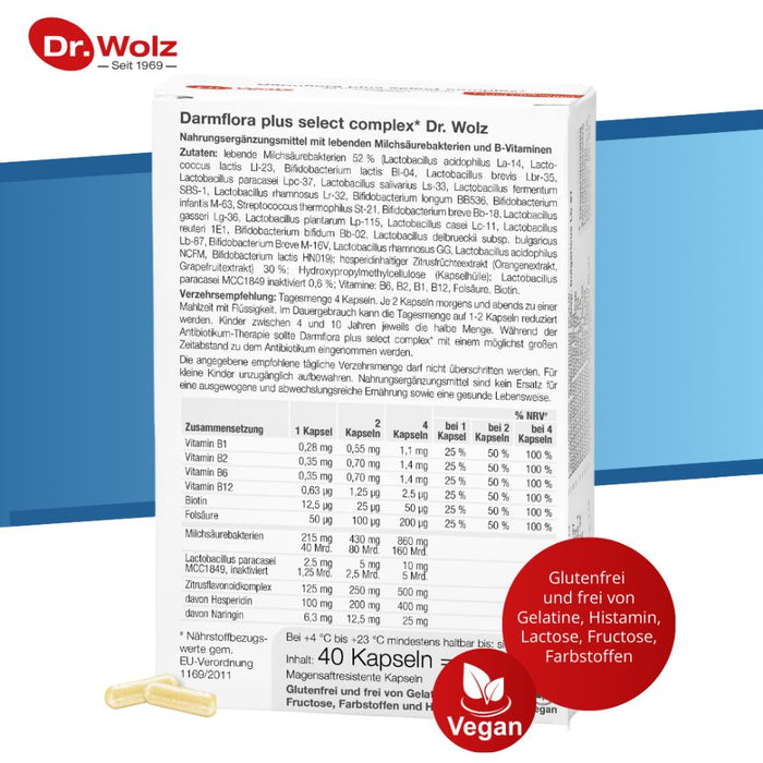 Dr. Wolz Darmflora plus select intens Kapseln, 40 St. Kapseln