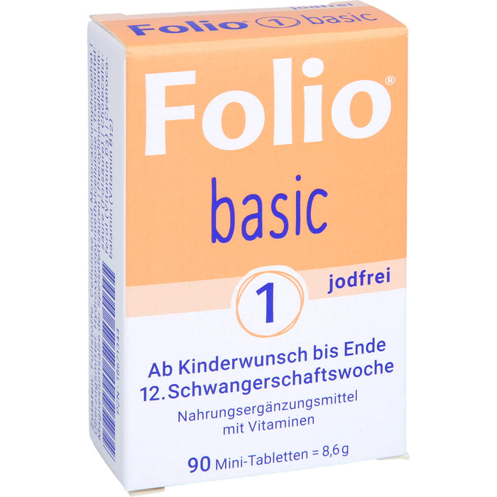Folio 1 Basic jodfrei ab Kinderwunsch bis Ende 12.Woche, 90 St. Tabletten
