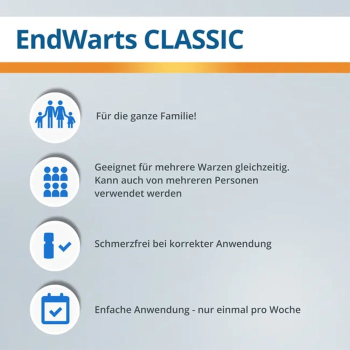 EndWarts classic Warzenbehandlung für Hände und Füße Lösung, 3 ml Lösung