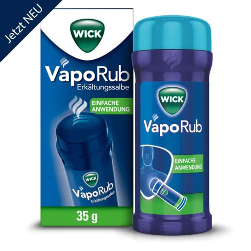 WICK VapoRub Erkältungssalbe im Stick zur Linderung von Erkältungssymptomen, 35 g Creme