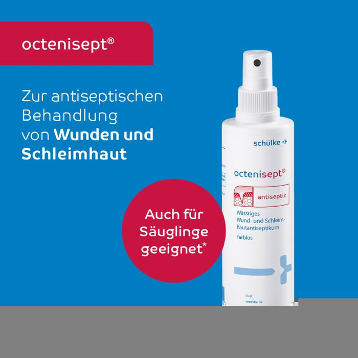 octenisept mit Sprühpumpe - wässriges Wund- und Schleimhautantiseptikum mit guter Verträglichkeit, schmerzfreier Anwendung und schneller Wirkung, 250 ml Lösung