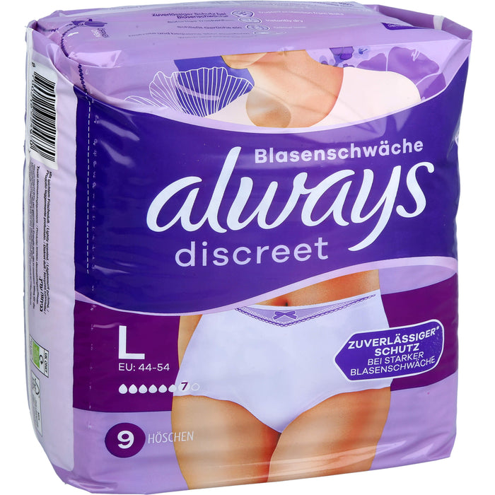 Always discreet Inkontinenz Pants plus L EU 44-54, 9 St. Pants