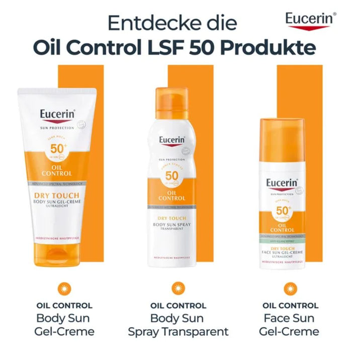 Eucerin Dry Touch Sun Gel-Creme ultraleicht LSF 50+, 200 ml Creme
