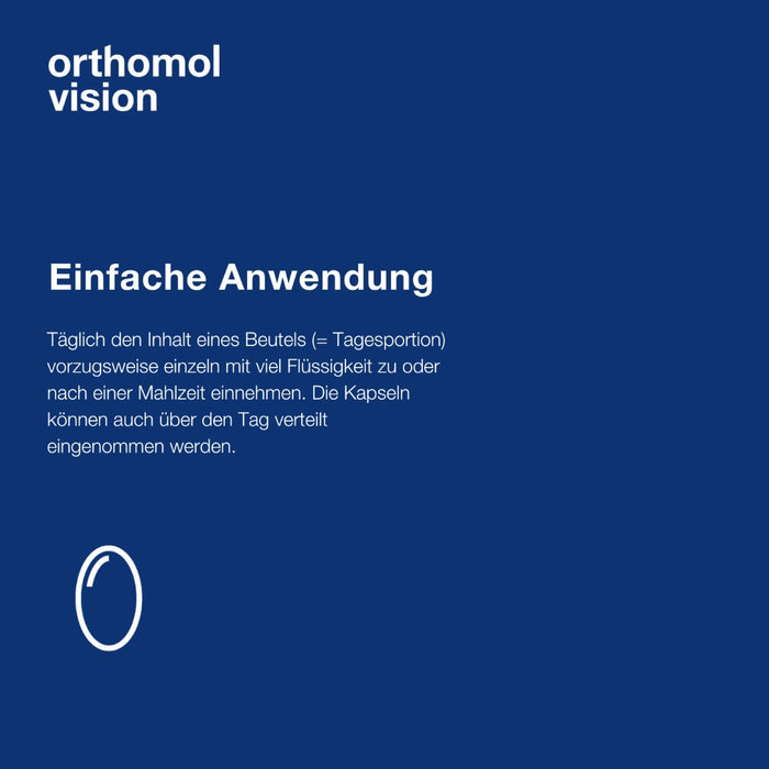 Orthomol Vision - wichtige Mikronährstoffe für die Augen - Nahrungsergänzung mit Lutein, Zeaxanthin, Omega-3-Fettsäuren, 90 St. Tagesportionen