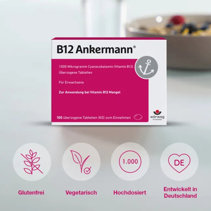 B12 Ankermann überzogene Tabletten, 100 pcs. Tablets
