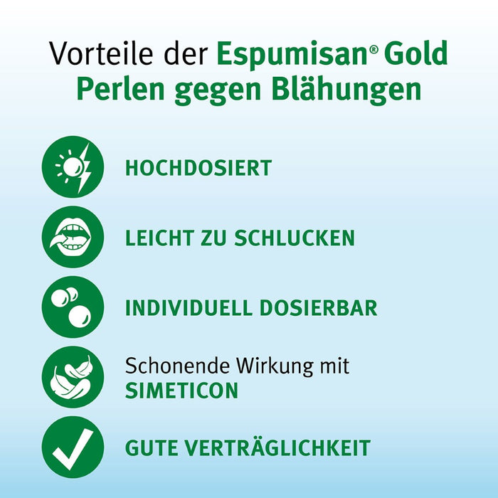 Espumisan Gold Perlen gegen Blähungen, 20 St. Kapseln