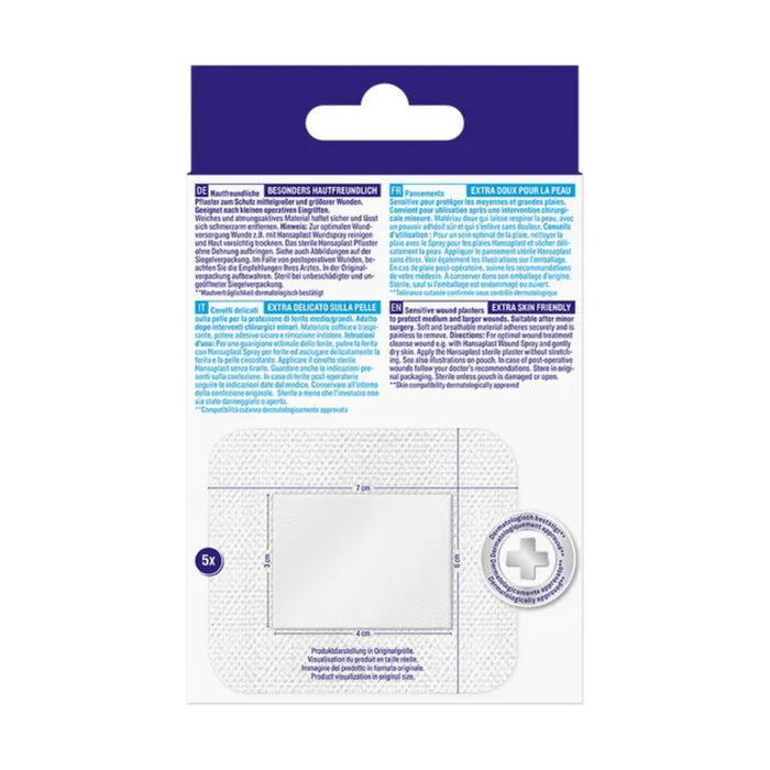 Hansaplast Wundverband Steril Sensitive 6x7cm, 5 St. Pflaster
