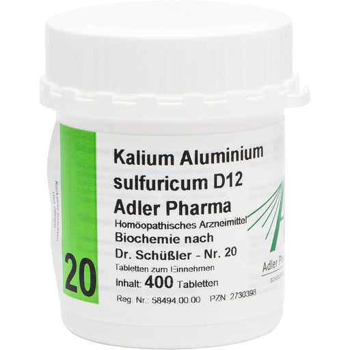 Adler Pharma Biochemie 20 Kalium aluminium sulfuricum D12 Tabletten, 400 St. Tabletten