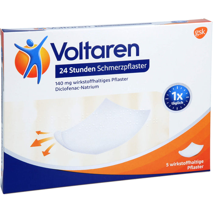 Voltaren 24 Stunden Schmerzpflaster 140 mg wirkstoffhaltiges Pflaster, 5 St. Pflaster