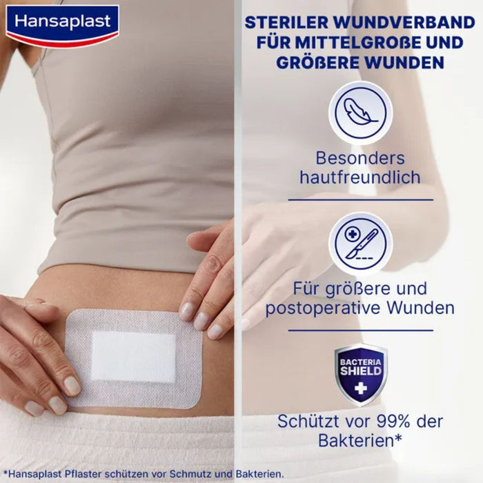 Hansaplast Wundverband Steril Sensitive 8x10cm, 5 St. Pflaster
