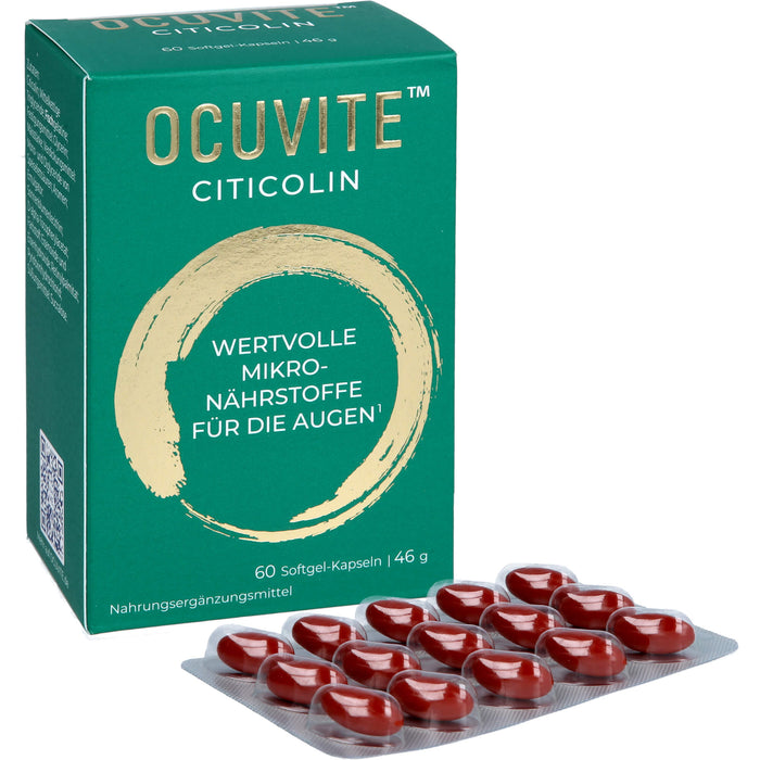 OCUVITE Citicolin Softgel-Kapseln wertvolle Mikronährstoffe für die Augen, 60 St. Kapseln