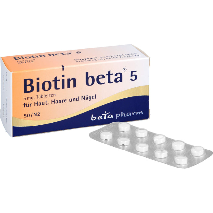Biotin beta 5 Tabletten, 50 St. Tabletten